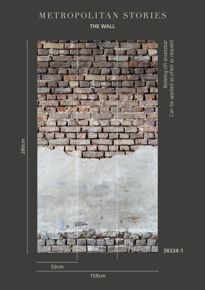 AS Creation The Wall Steen Industrieel Behang 38334-1
