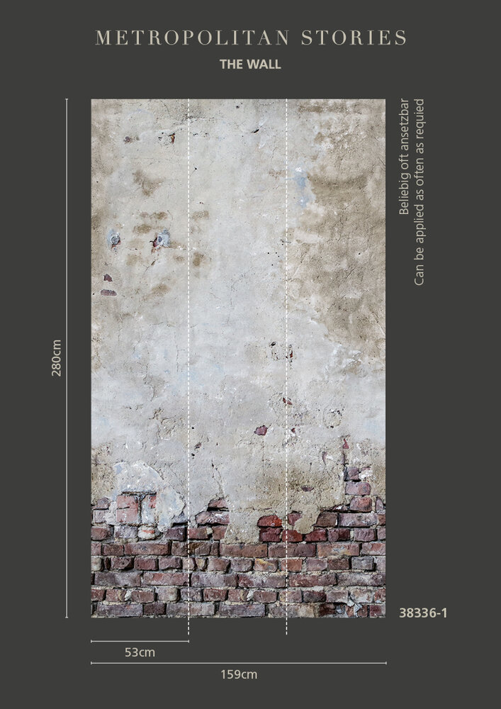 AS Creation The Wall Steen Industrieel Behang 38336-1