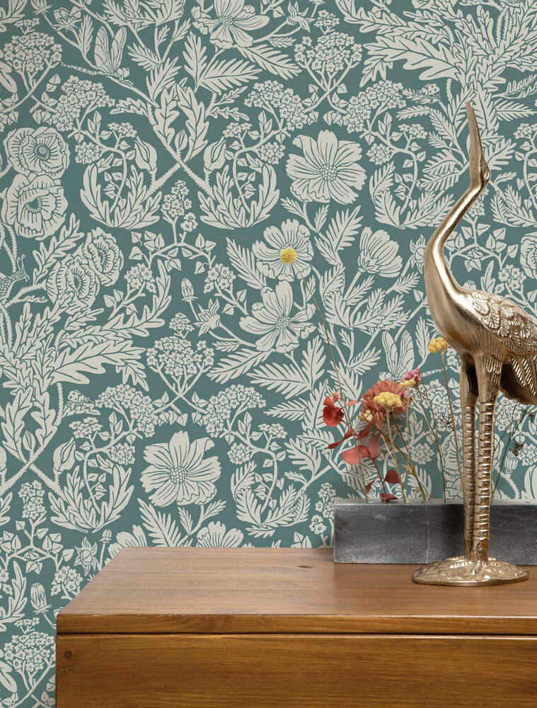 KEK Floor Rieder wallpaper blue (2 sheets) FR-001 (Met Gratis Lijm)