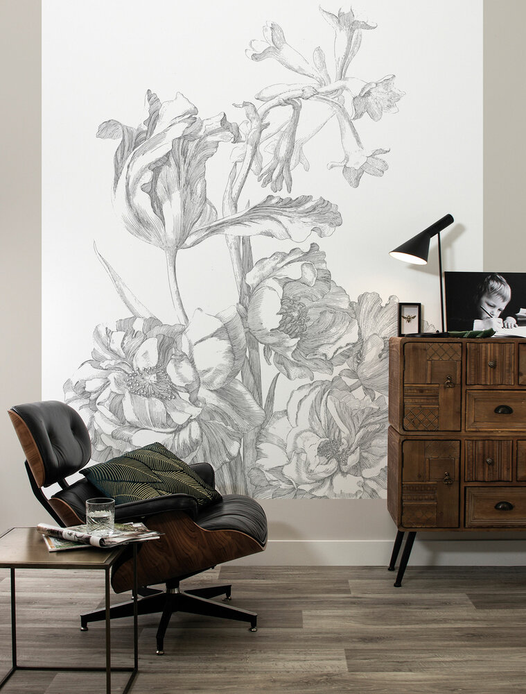 KEK Wallpaper Panel XL Engraved flowers BP-015 (Met Gratis Lijm)