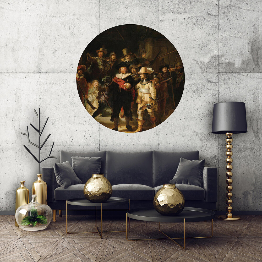 De Nachtwacht Rijksmuseum Cirkel Behang SK576VEZ