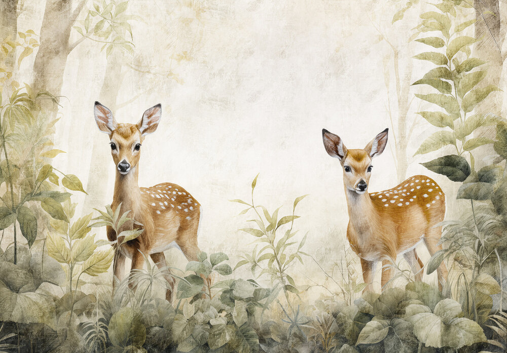 Bambi in het bos Fotobehang 15028