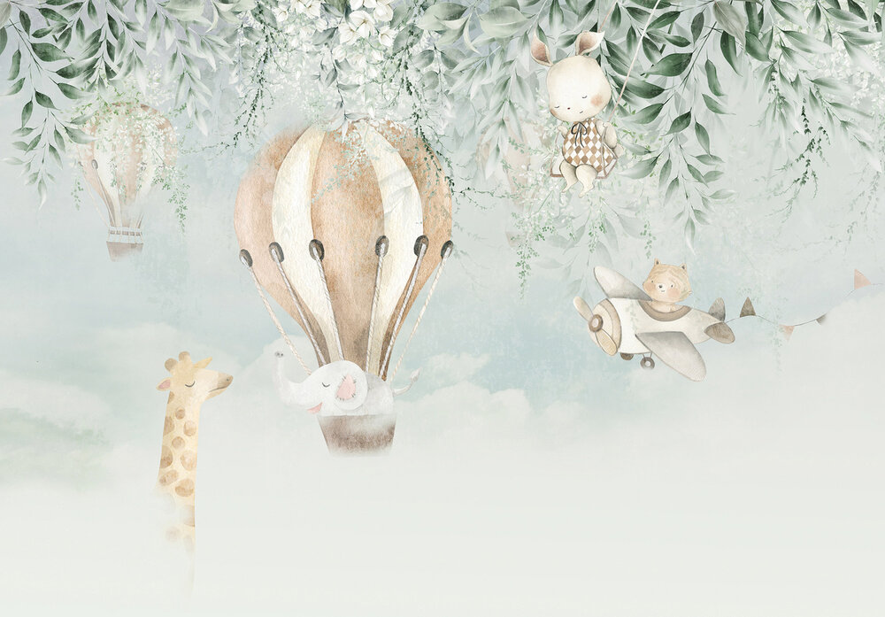 Luchtballon Babykamer Fotobehang 15199