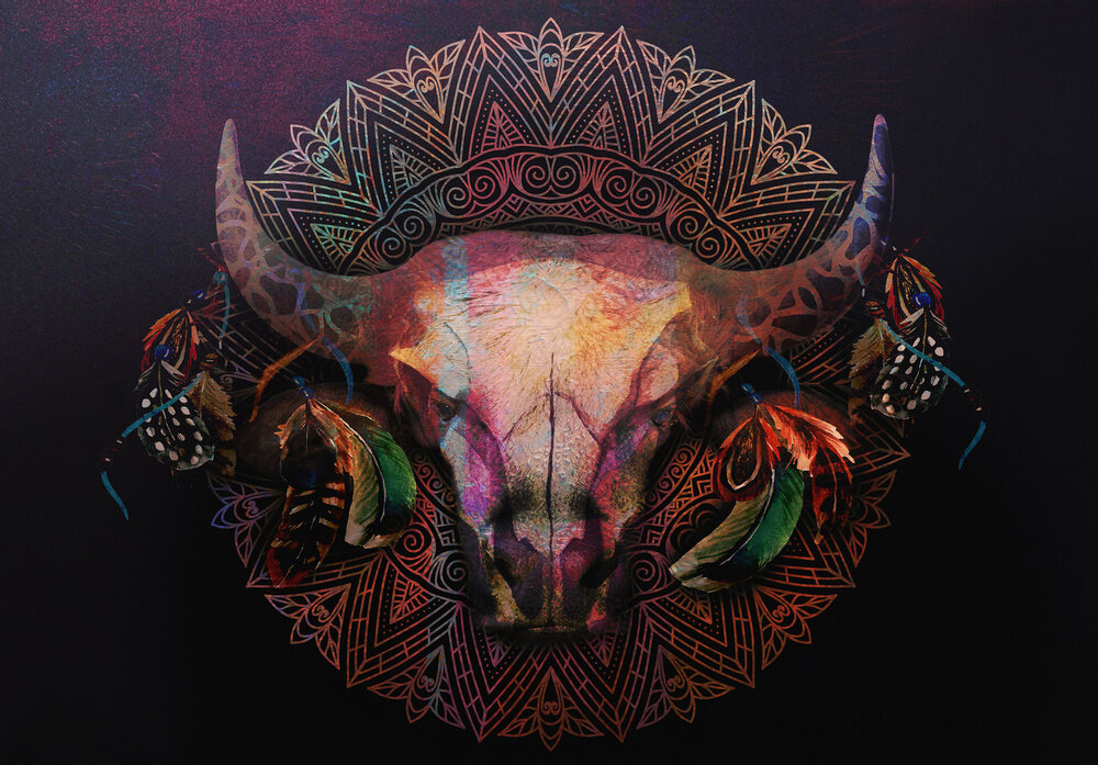 Mandala Bull Fotobehang 14309