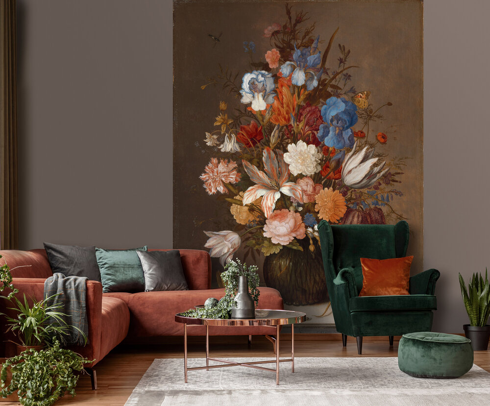 Rijksmuseum Stilleven met bloemen Balthasar van der Ast RM9 (Met Gratis Lijm)