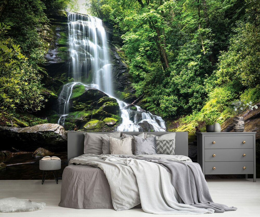 Betoverende Waterval in Bos Fotobehang 14619