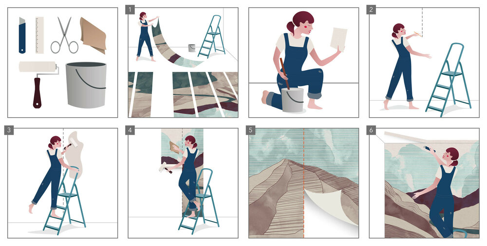 Komar instructies fotobehang