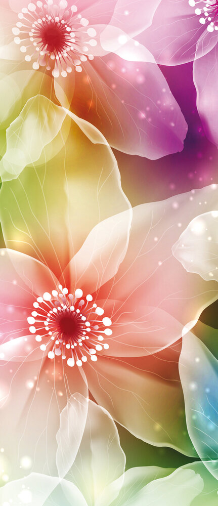 Flowers Flower Floral Deurposter Fotobehang 421VET