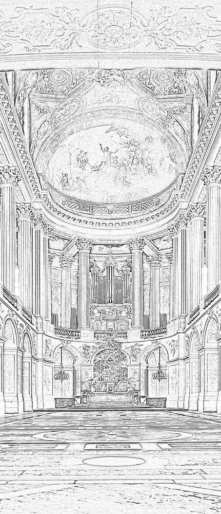 Great Hall Ballroom in Versaille Deurposter Fotobehang 10690VET