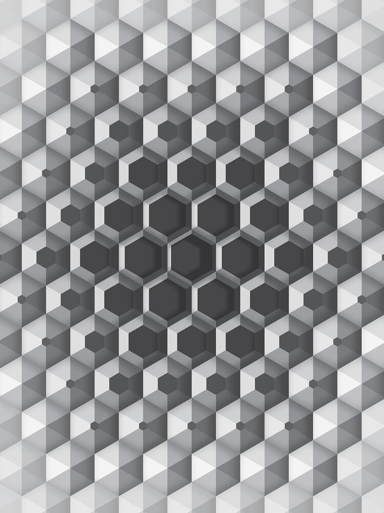 3D Hexagons Fotobehang 10760VEA