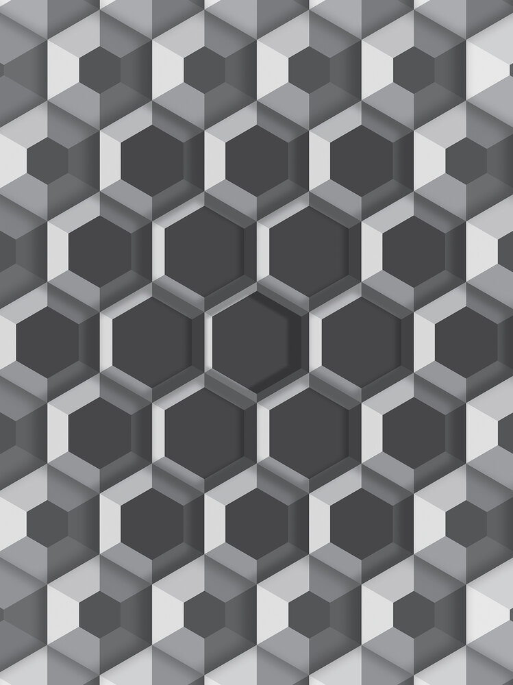 3D Hexagons Fotobehang 10761VEA