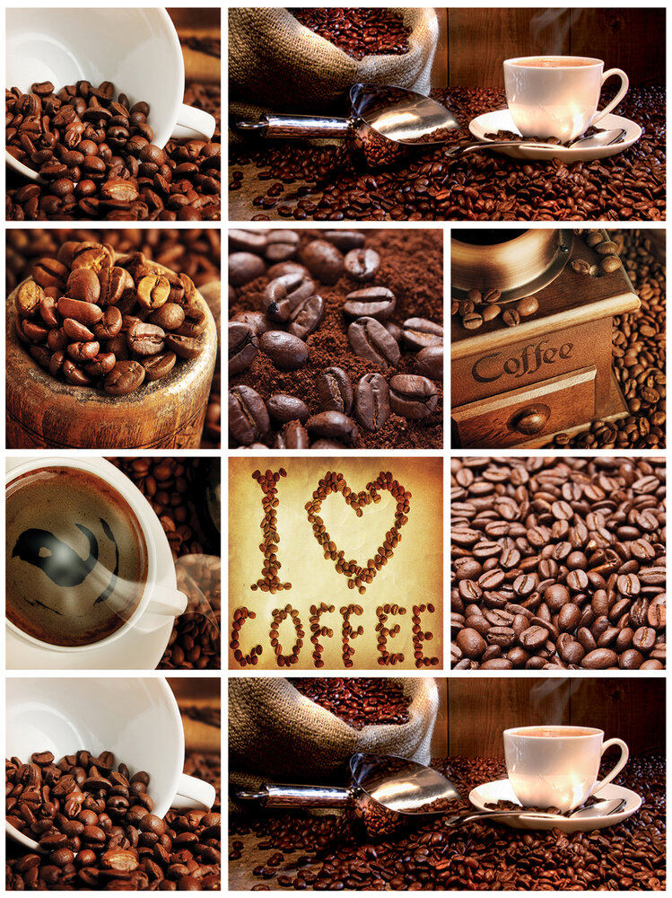 I Love Coffee Collage Fotobehang 10448VEA