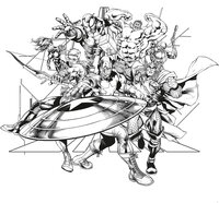 Komar Into Adventure Avengers Black and White IADX6-066