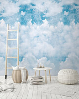 Dutch Wallcoverings Blue Clouds  One Roll One Motif - Grandeco A42501