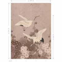 Esta Home| Kraanvogels Grijs Roze 158946 (Met Gratis Lijm)
