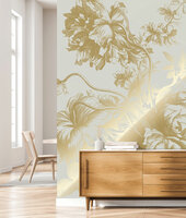 KEK Gold metallic Engraved flowers MW-118 (Met Gratis Lijm)