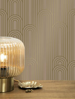 KEK Golden Lines wallpaper nude/gold (2 sheets) MW-089 (Met Gratis Lijm)