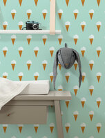 KEK Wallpaper Ice cream mint WP-131 (Met Gratis Lijm)
