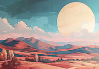 Pastel Landschap Fotobehang 15558