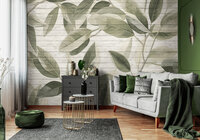 Planten Houtenplanken Fotobehang 15303