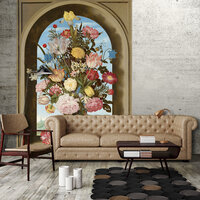 Mauritshuis Ambrosius Bosschaert de Oude, Vaas met bloemen in een venster 1618 MH6 (Met Gratis Lijm)