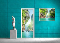 Beach Sea Sand Landscape Deurposter Fotobehang 137VET