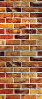 Stone Brick Wall Wood Deurposter Fotobehang 1534VET