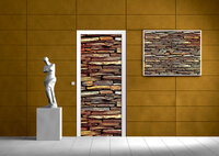 Colourful Brickwall Deurposter Fotobehang 1537VET