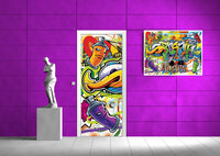 Colourful Graffiti Deurposter Fotobehang 1400VET