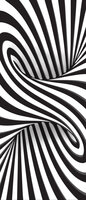 White and Black 3D Swirl Deurposter Fotobehang 2258VET