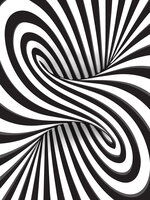 3D Black and White Swirl Fotobehang 10204VEA