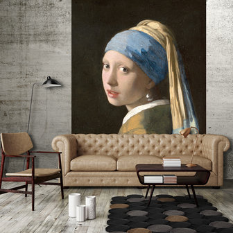 Mauritshuis Johannes Vermeer, Meisje met de parel 1665 MH1 (Met Gratis Lijm)