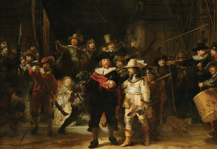 Rijksmuseum De Nachtwacht Rembrandt van Rijn RM45  (Met Gratis Lijm)