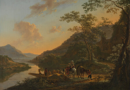 Rijksmuseum Italiaans Landschap met overzetveer Jan Both RM49 (Met Gratis Lijm)