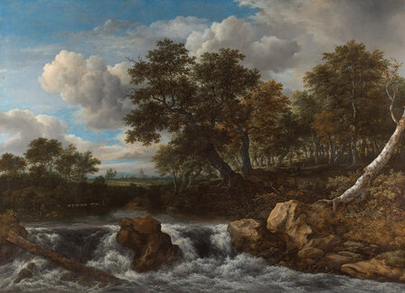 Rijksmuseum Landschap met waterval RM51 (Met Gratis Lijm)