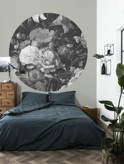 KEK Wallpaper Circle Golden Age Flowers CK-009 (Met Gratis Lijm)