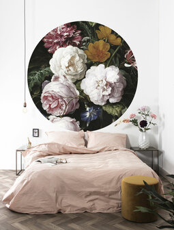 KEK Wallpaper Circle Golden Age Flowers CK-012 (Met Gratis Lijm)