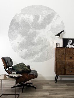 KEK Wallpaper Circle Engraved clouds CK-058 (Met Gratis Lijm)