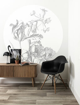 KEK Wallpaper Circle Engraved flowers CK-059 (Met Gratis Lijm)