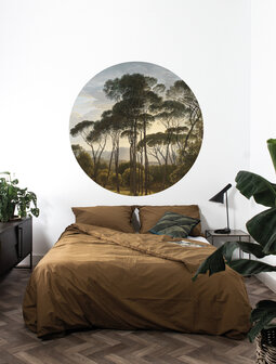 KEK Wallpaper Circle Small Golden Age Landscape SC-011 (Met Gratis Lijm)