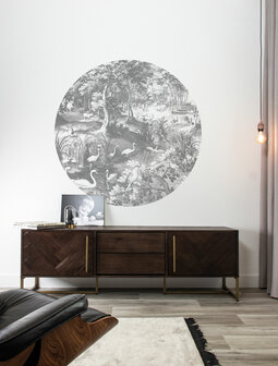 KEK Wallpaper Circle Small Engraved landscapes SC-045 (Met Gratis Lijm)