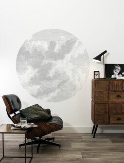 KEK Wallpaper Circle Small Engraved clouds SC-058 (Met Gratis Lijm)