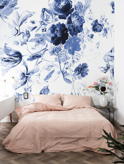 KEK Royal Blue Flowers III 4 sheets WP-209 (Met Gratis Lijm)