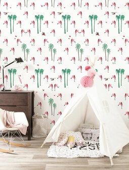 KEK Wallpaper Flamingo WP-122 (Met Gratis Lijm)