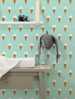 KEK Wallpaper Ice cream mint WP-131 (Met Gratis Lijm)