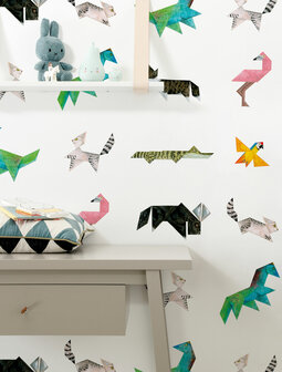 KEK Wallpaper Tangram Animals Martijn vd Linden WP-421 (Met Gratis Lijm)