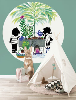 KEK Wallpaper Circle Jip &amp; Janneke Gardening CK-082 (Met Gratis Lijm)