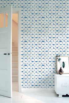 KEK Amsterdam Royal Blue Tiles WP-372 (Met Gratis Lijm)