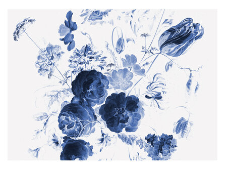 KEK Amsterdam Royal Blue Flowers I WP.223 (Met Gratis Lijm)