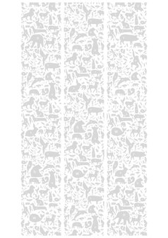 KEK Amsterdam animal alphabet grijs WP-045 (Met Gratis Lijm)